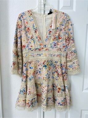 Bloomingdale’s Exclusive Floral Eyelet Mini Dress - White Floral